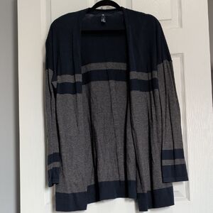 GAP Men's Blue and Gray Cardigan